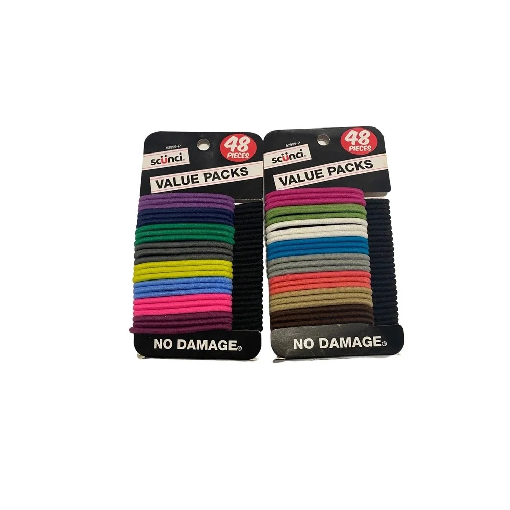 Scunci Hair‎ Ties Women OS Multicolor No Damage Pony Tail Elastic Bands 2 Pack